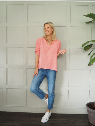 Midhurst Linen Mix T Shirt - 7 Colours