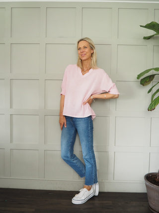 Midhurst Linen Mix T Shirt - 7 Colours