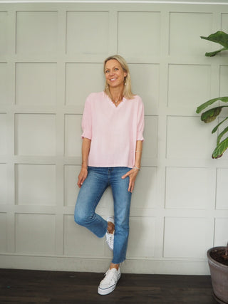 Midhurst Linen Mix T Shirt - 7 Colours