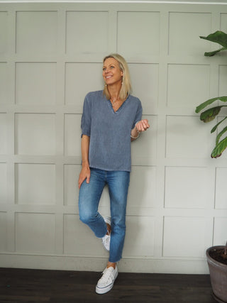 Midhurst Linen Mix T Shirt - 7 Colours