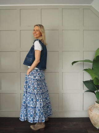 Venezia Skirt by Luella - Blue, Red