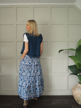 Venezia Skirt by Luella - Blue, Red