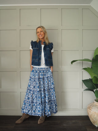 Venezia Skirt by Luella - Blue, Red