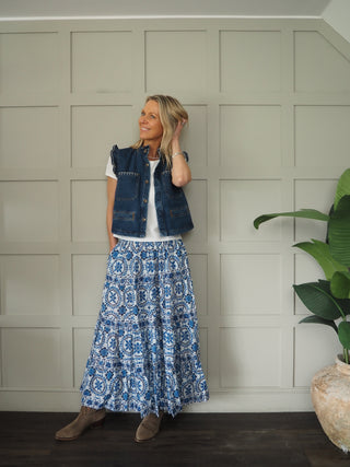 Venezia Skirt by Luella - Blue, Red
