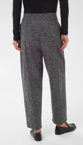 Colisa Cropped Trousers with Stretch by Part Two - Black/Ecru