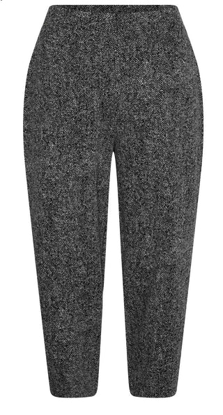 Colisa Cropped Trousers with Stretch by Part Two - Black/Ecru