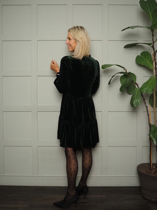 Warrior Velvet Dress by Part Two - Black, Blue, Burgundy, Green