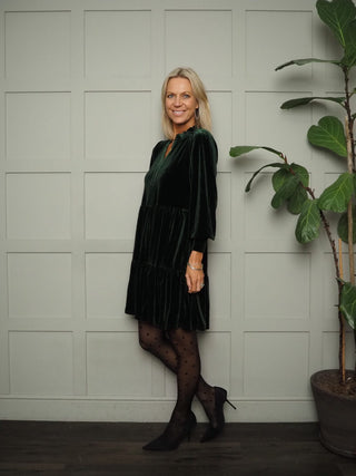 Warrior Velvet Dress by Part Two - Black, Blue, Burgundy, Green