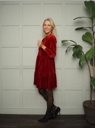 Warrior Velvet Dress by Part Two - Black, Blue, Burgundy, Green