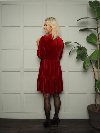 Warrior Velvet Dress by Part Two - Black, Blue, Burgundy, Green