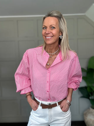 Olivia Gingham Blouse - 9 Colours