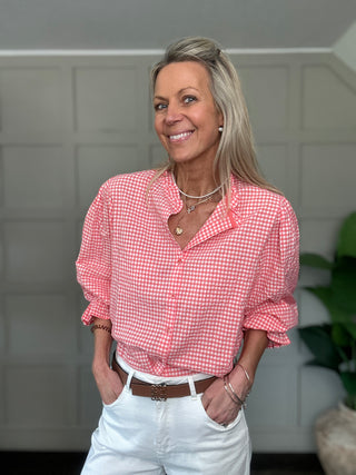 Olivia Gingham Blouse - 9 Colours