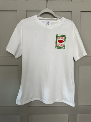 Bisous T-Shirt with Short Sleeves - Off White