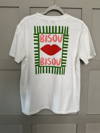 Bisous T-Shirt with Short Sleeves - Off White