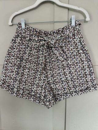 Bill Bouclé Shorts with Pockets and Belt - Multicoloured