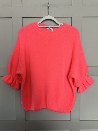 Eddie Short Sleeve Jumper - Bright Green, Hot Coral, Hot Pink, Yellow