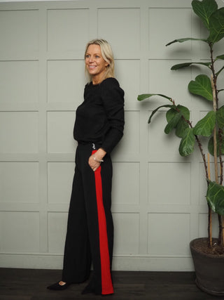 Yoruba Wide Leg Trousers with Side Stripe and Elasticated Waist - 5 Colours