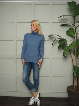 Maley Super Soft Polo Neck with Ribbing and Pockets - 6 Colours