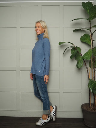 Maley Super Soft Polo Neck with Ribbing and Pockets - 6 Colours