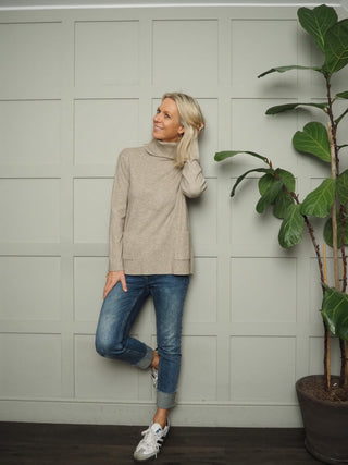 Maley Super Soft Polo Neck with Ribbing and Pockets - 6 Colours