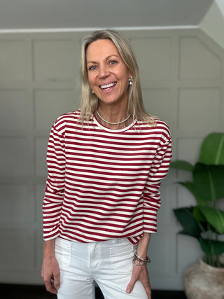 Harriet Long Sleeve Stripe T Shirt - 5 Colour ways