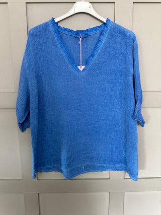 Midhurst Linen Mix T Shirt - 7 Colours