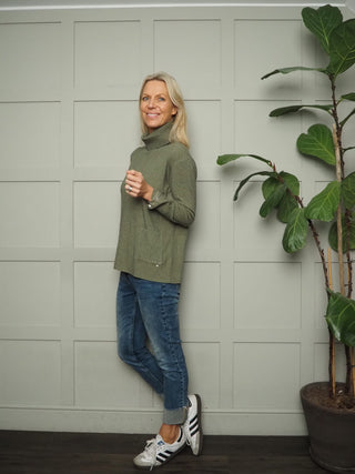 Maley Super Soft Polo Neck with Ribbing and Pockets - 6 Colours