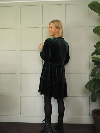 Warrior Velvet Dress by Part Two - Black, Blue, Burgundy, Green