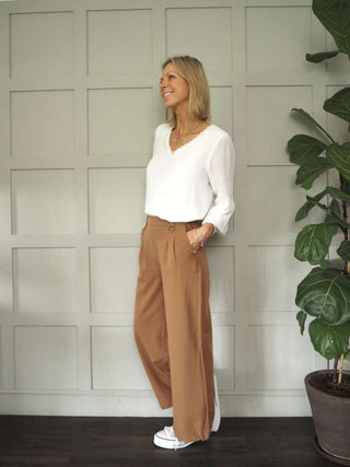 Love Pleated Trousers - Black, Camel, Navy Blue