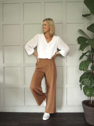 Love Pleated Trousers - Black, Camel, Navy Blue