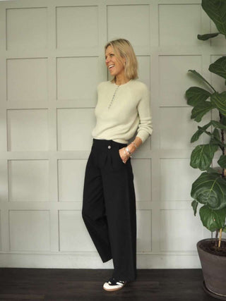 Love Pleated Trousers - Black, Camel, Navy Blue