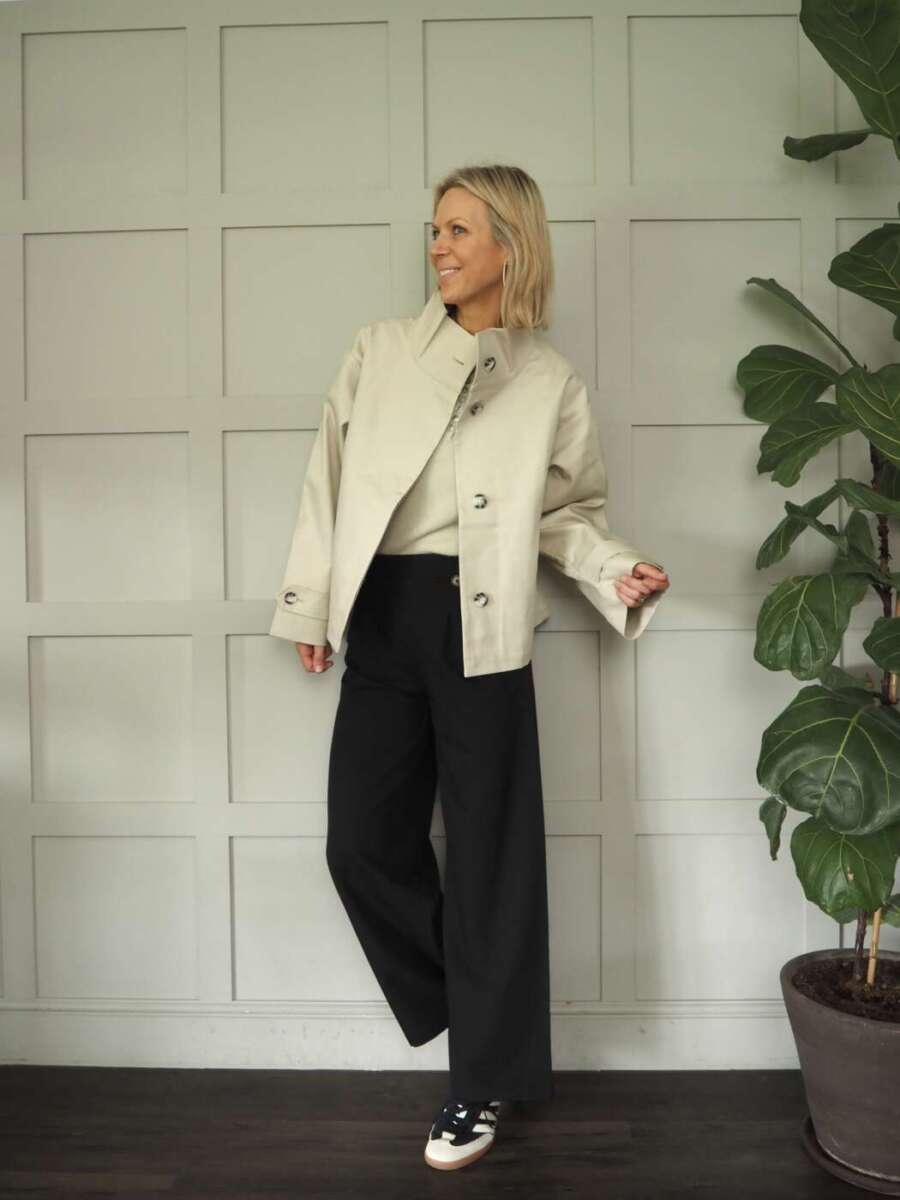 Courtier Jacket with Funnel Neck, Tortoise Shell Buttons by Soaked - T ...