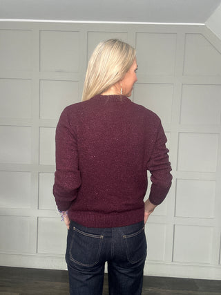 Nova Shimmer Jumper by Saint Tropez - Burgundy