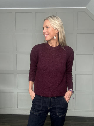 Nova Shimmer Jumper by Saint Tropez - Burgundy