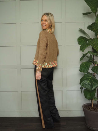 Chancery Pinstripe Trousers - Black, Khaki, Navy Blue