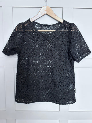 Antoine Crochet T-Shirt - Black