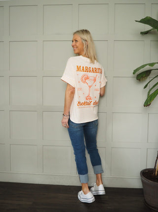 Margarita T Shirt - Orange/Off White