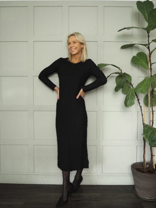 Dauphine Textured Maxi Dress by Soaked - Black