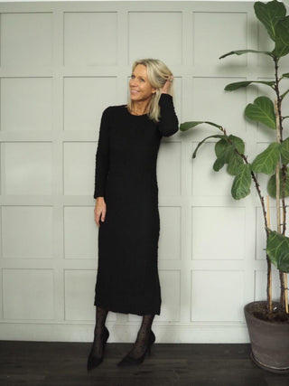 Dauphine Textured Maxi Dress by Soaked - Black