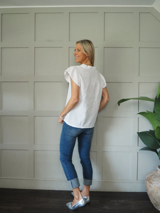 Bosham Cotton Cheesecloth Short Sleeve Blouse - 7 Colours