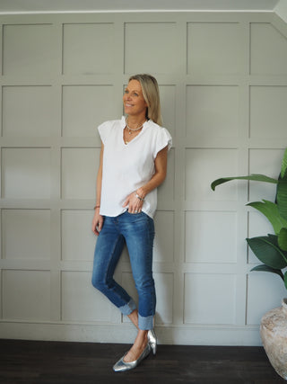 Bosham Cotton Cheesecloth Short Sleeve Blouse - 7 Colours