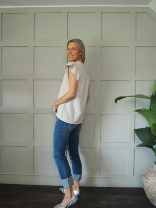 Bosham Cotton Cheesecloth Short Sleeve Blouse - 7 Colours