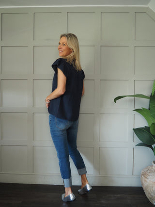 Bosham Cotton Cheesecloth Short Sleeve Blouse - 7 Colours