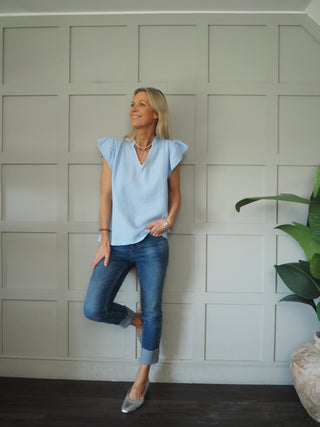 Bosham Cotton Cheesecloth Short Sleeve Blouse - 7 Colours