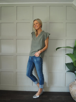 Bosham Cotton Cheesecloth Short Sleeve Blouse - 7 Colours