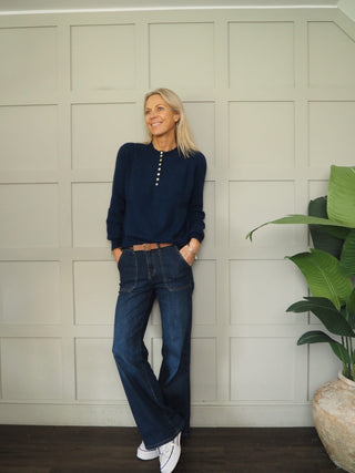 Joey Button Front Jumper - 8 Colours