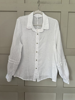 Sash Linen Shirt - White
