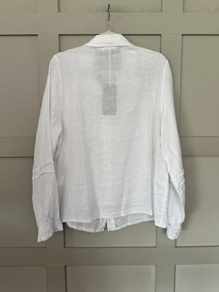Sash Linen Shirt - White