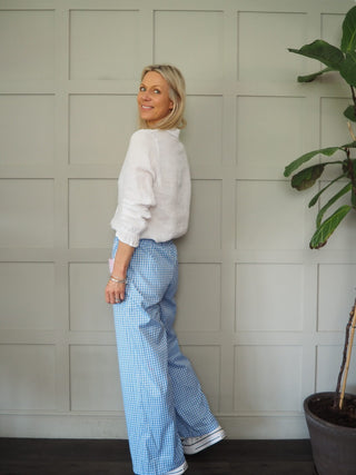 Willow Gingham Trousers - Blue, Red