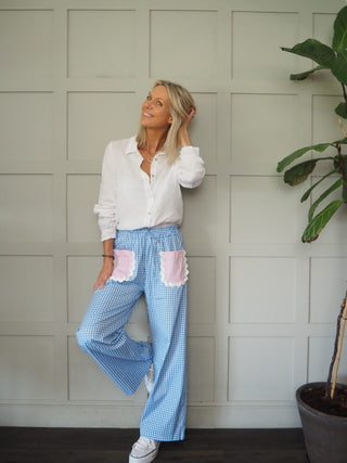 Willow Gingham Trousers - Blue, Red
